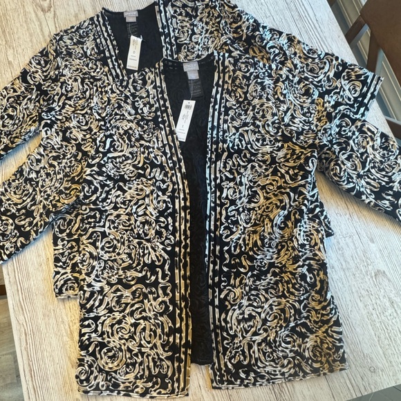 NWT Chico Travelers Collection Printed Soutache Jacket size 1 - Picture 2 of 6